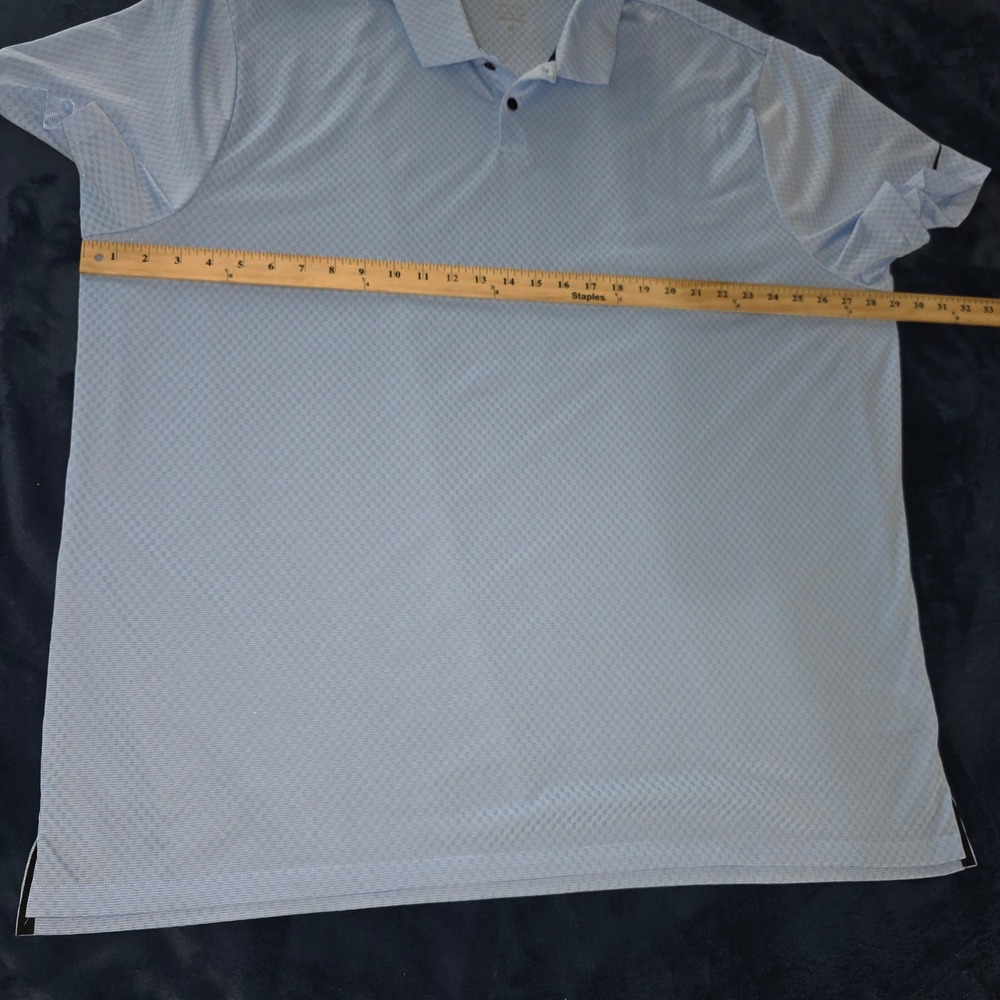 Nike Dri-FIT Polo Shirt Mens 3XL Blue Textured Golf Performance Top - Picture 15 of 16